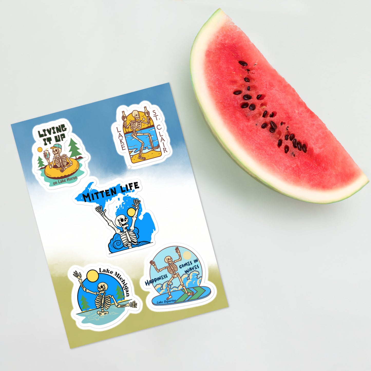 Michigan Lakes Sticker set