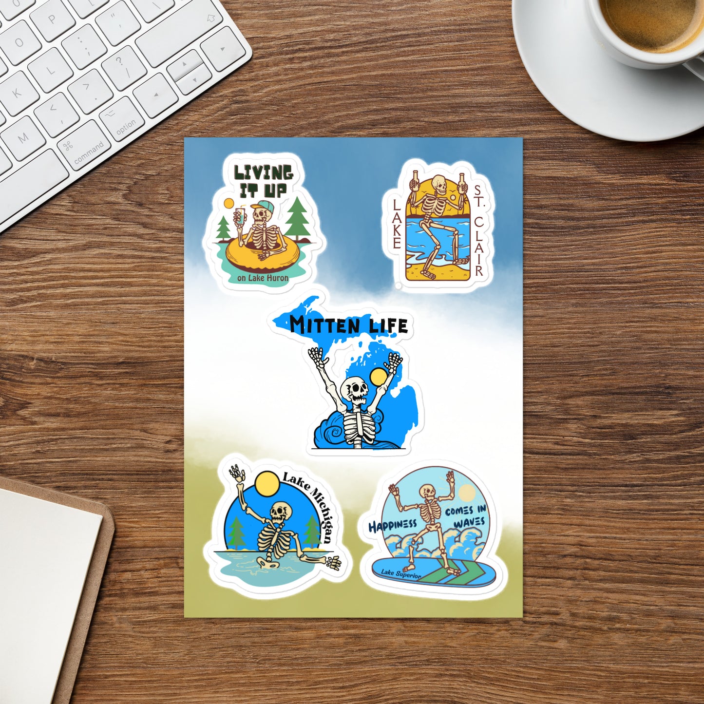 Michigan Lakes Sticker set