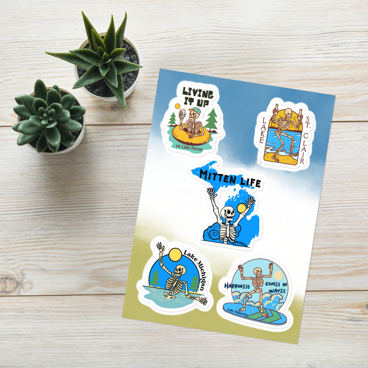 Michigan Lakes Sticker set