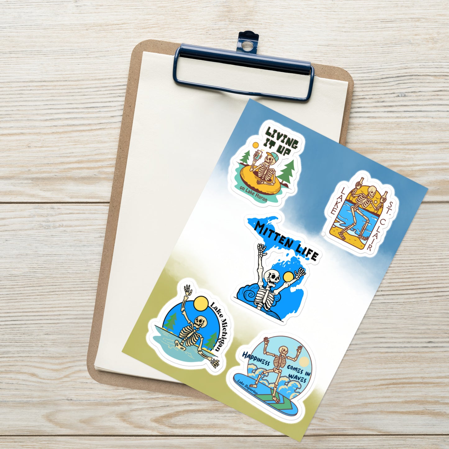Michigan Lakes Sticker set