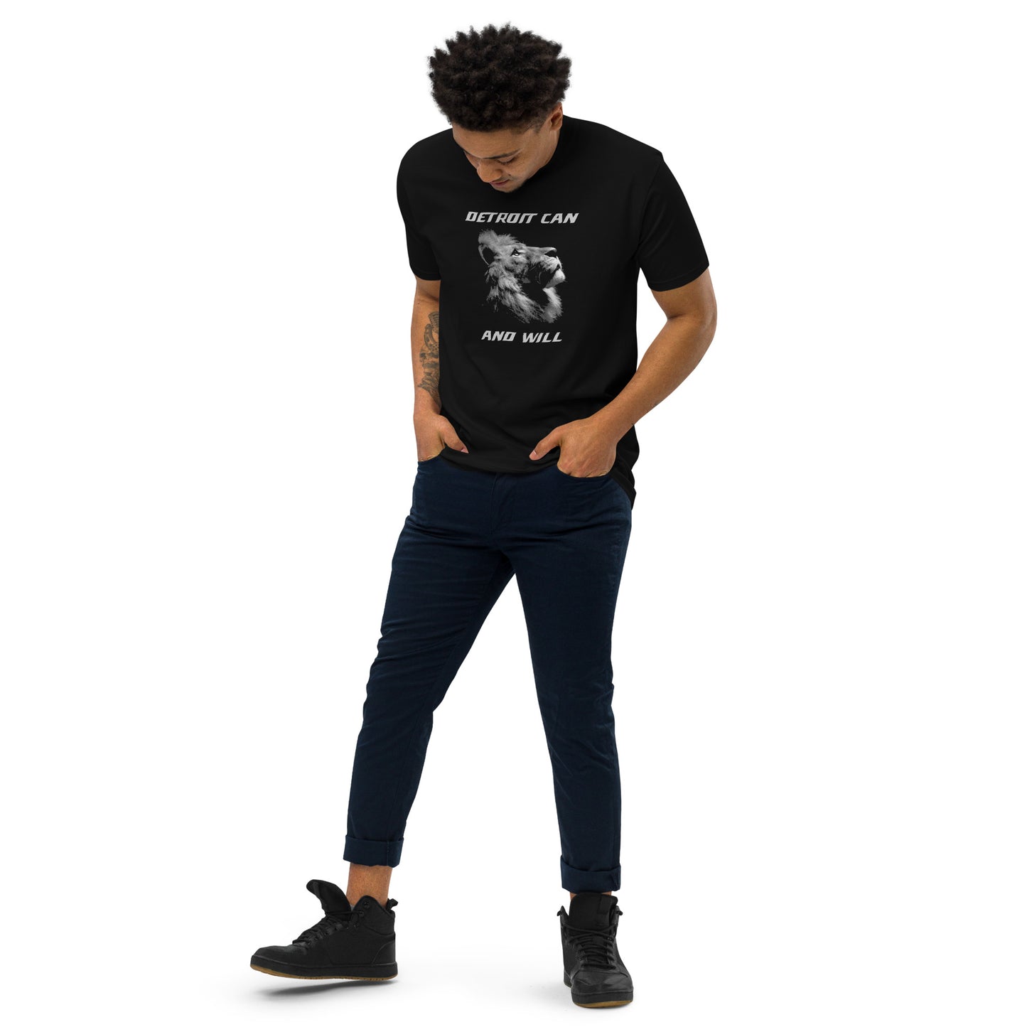 DETROIT CAN, AND WILL - Men’s premium heavyweight tee