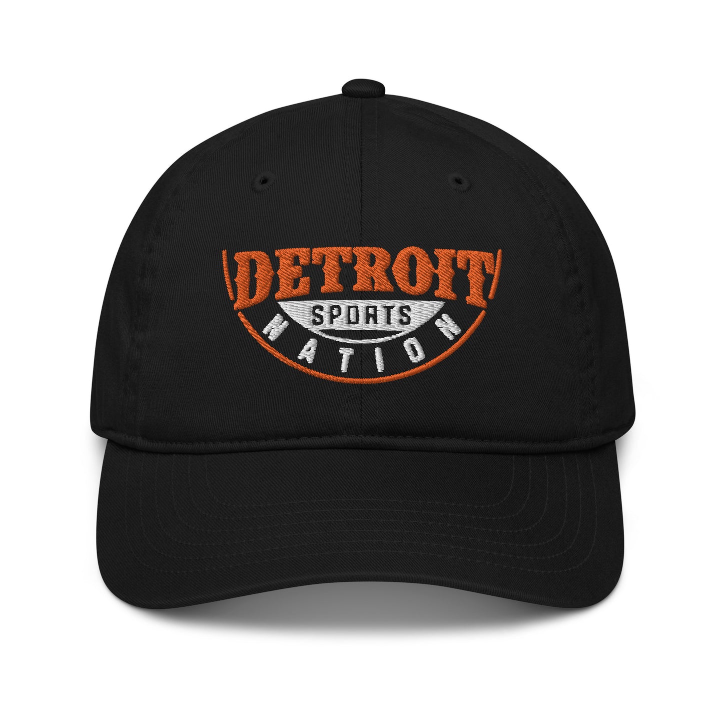Detroit Sports Nation Organic Dad Hat: Sustainable Style with 3D Puff Embroidery