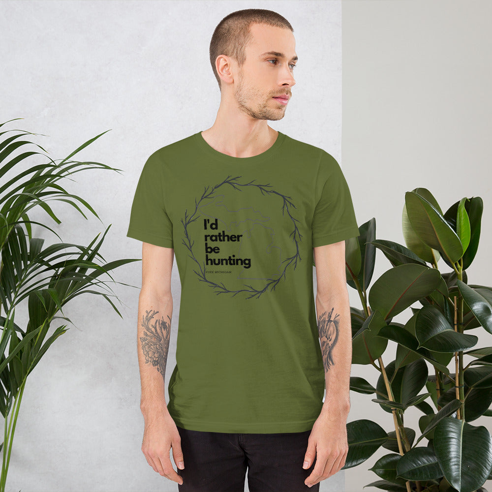 Rather be Hunting Unisex t-shirt